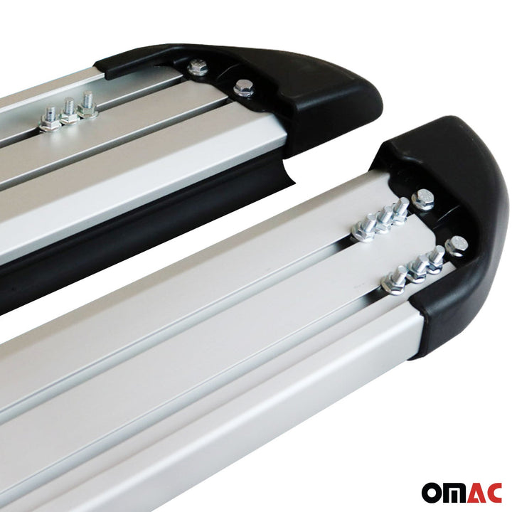 2013-2018 Toyota RAV4 Running Boards Side Steps Silver & Black