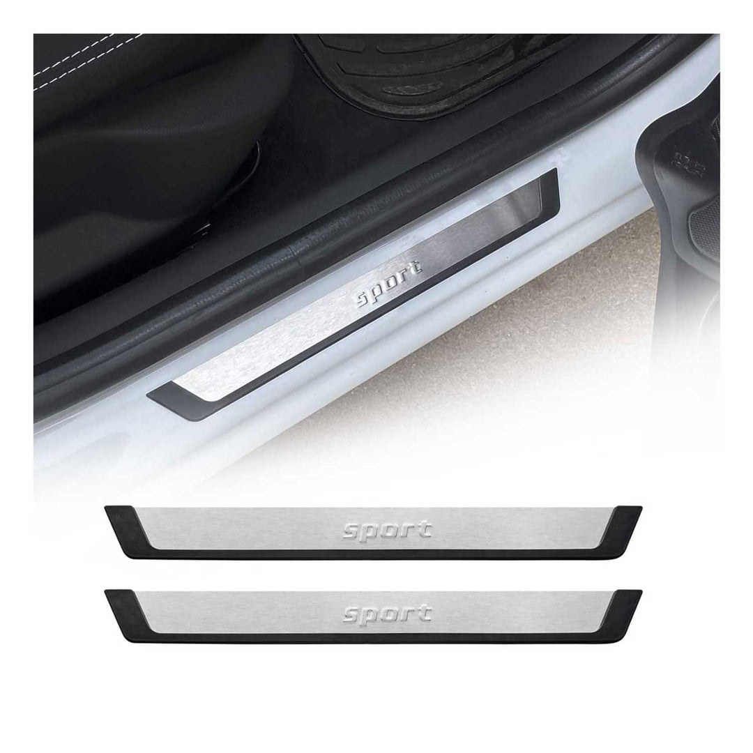 Toyota Tacoma Door Sill Scuff Plate Scratch Protector Sport Stainless Steel Silver 2 Pcs