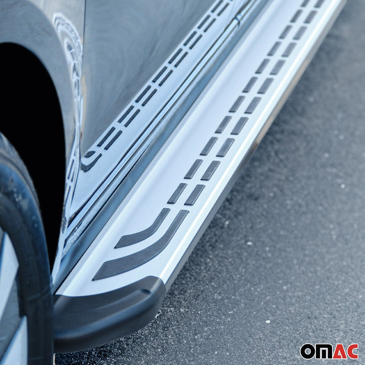 2019-2025 Toyota RAV4 Hybrid Running Boards Side Steps Silver & Black