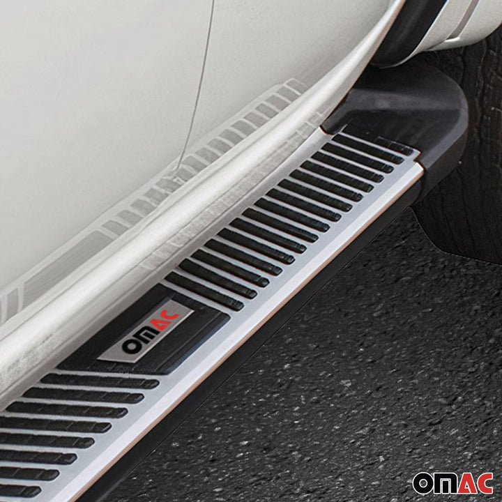 2019-2025 Toyota RAV4 Hybrid Running Boards Side Steps Silver & Black