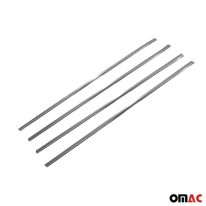 2006-2012 Toyota RAV4 Window Molding Trim Streamer Stainless Steel Silver 4 Pcs