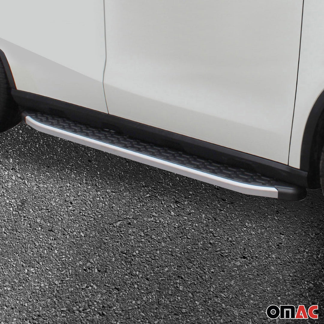2013-2018 Toyota RAV4 Running Boards Side Steps Silver & Black