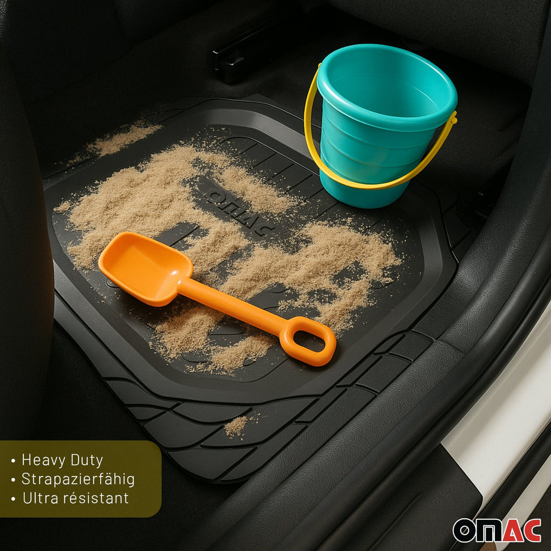 Toyota RAV4 Heavy Duty Trim to fit Floor Mats Liner Black All Weather 4Pcs