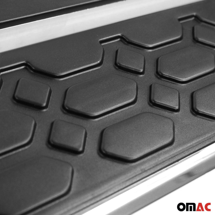 2013-2018 Toyota RAV4 Running Boards Side Steps Silver & Black