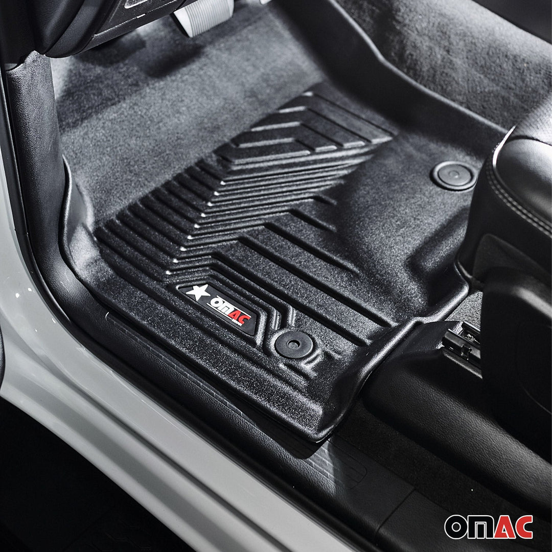 2022-2026 Toyota Tundra Premium Floor Mats Liners First and Second Row Set Black