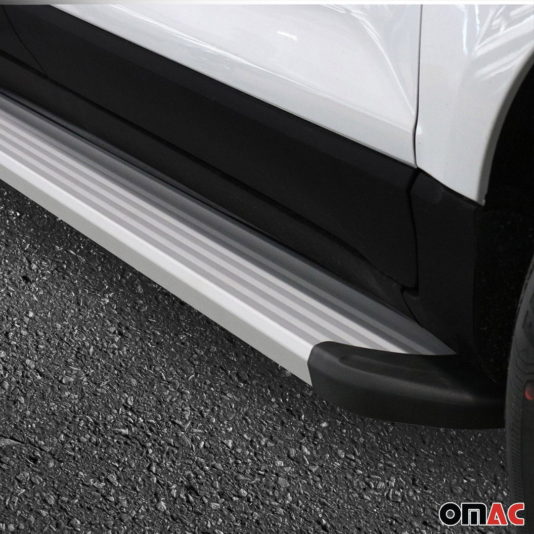 2019-2025 Toyota RAV4 Hybrid Running Boards Side Steps Silver
