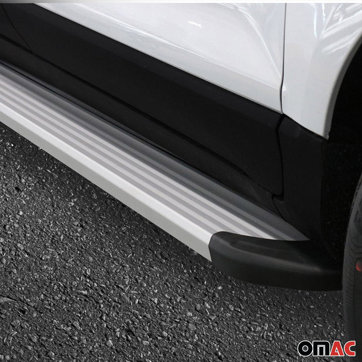 2019-2025 Toyota RAV4 Hybrid Running Boards Side Steps Silver