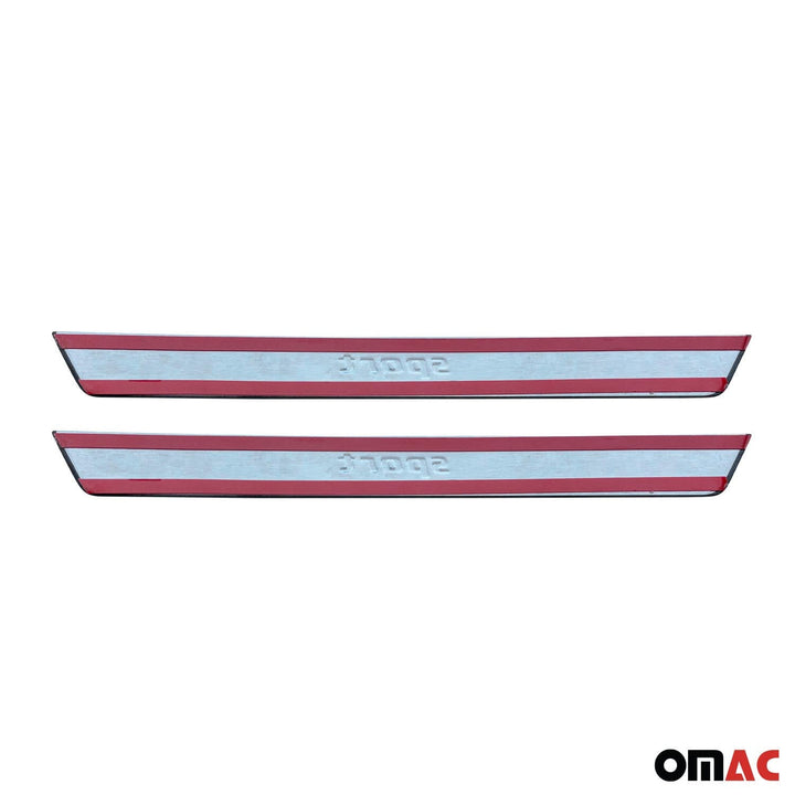 Toyota Tacoma Door Sill Scuff Plate Scratch Protector Sport Stainless Steel Silver 2 Pcs