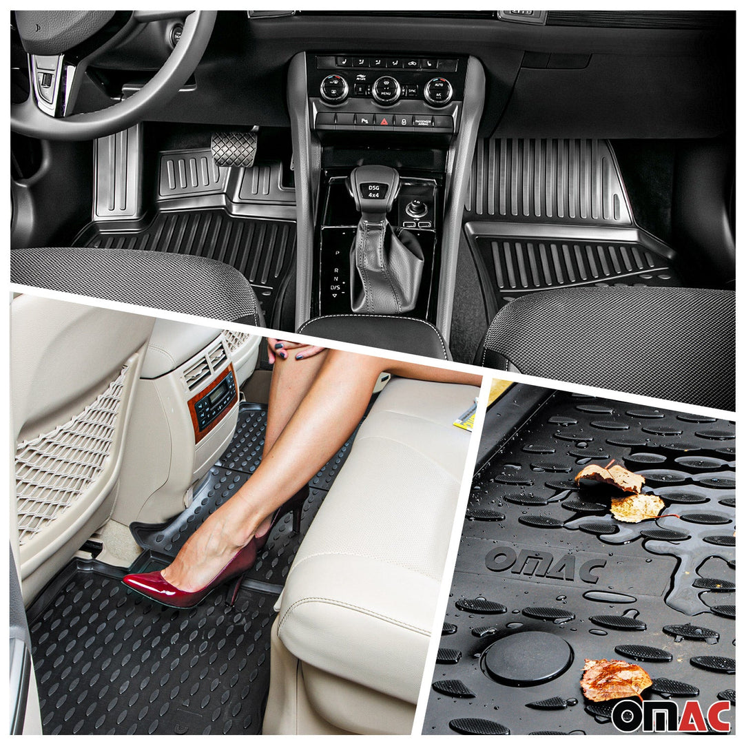 2019-2025 Toyota RAV4 Hybrid Floor Mats & Cargo Liner Full Set All Weather Black