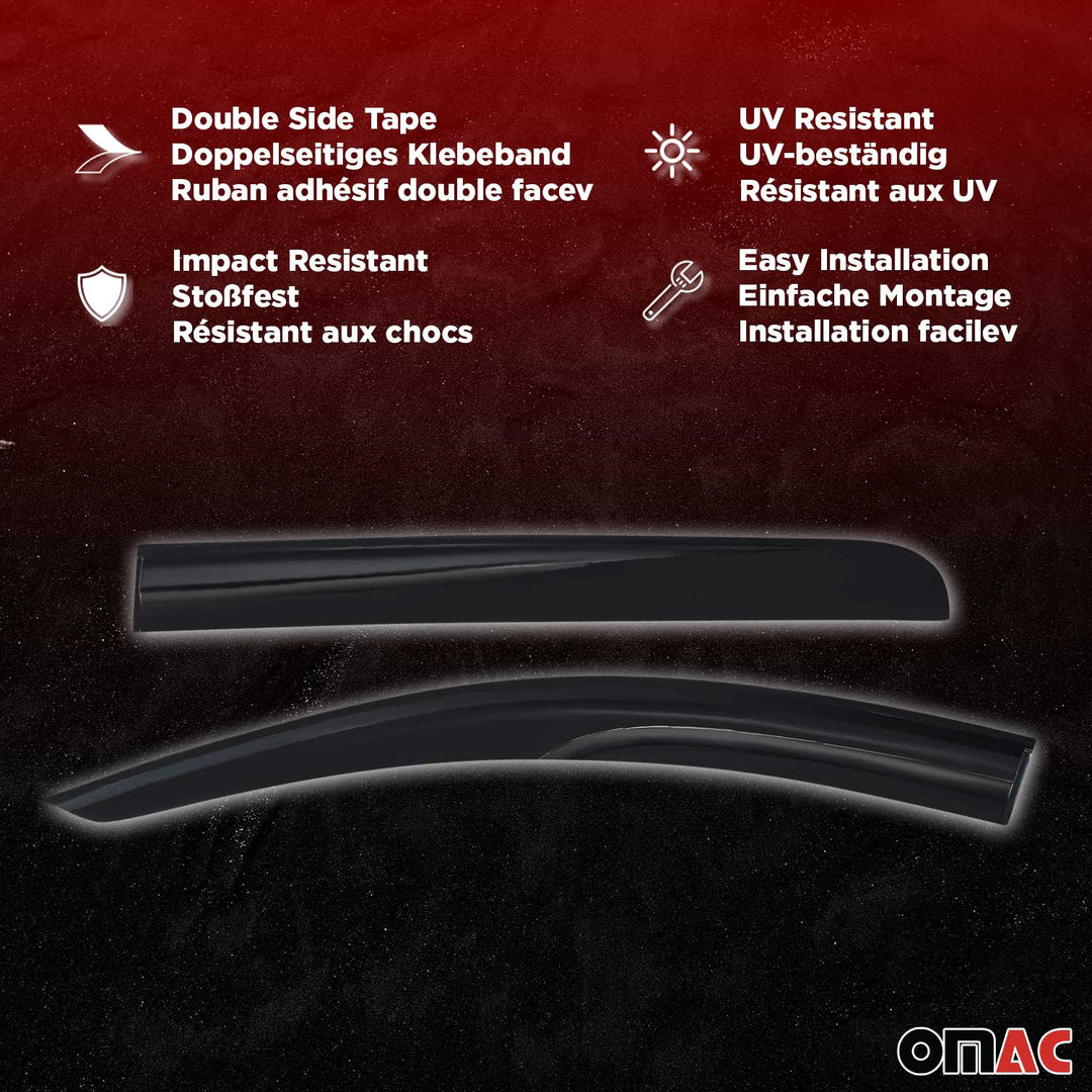 2012-2015 Toyota Camry Window Visor Vent Rain Deflector 4Pcs Smoke