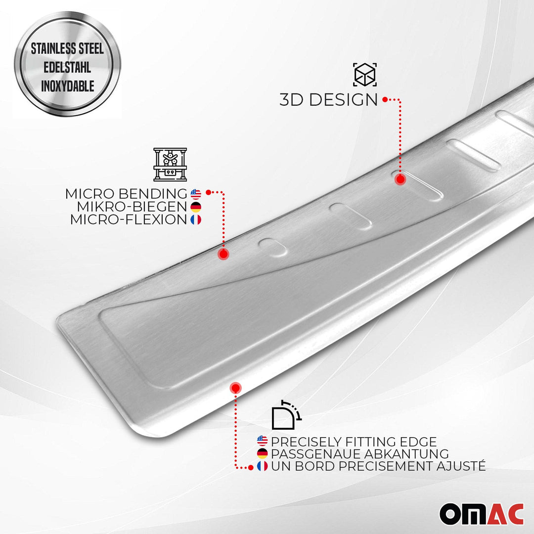 2019-2025 Toyota RAV4 Rear Bumper Sill Cover Protector Guard Brushed Stainless Steel