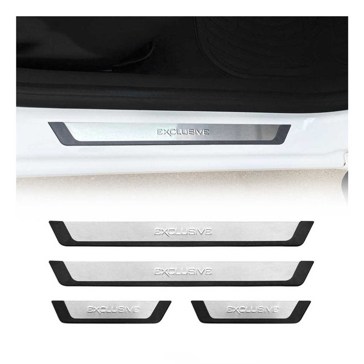 Toyota 4Runner Avalon Door Sill Scuff Plate Scratch Protector Exclusive Brushed Stainless Steel 4Pcs