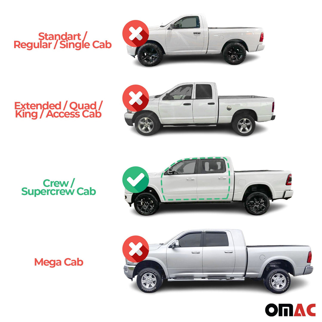 2022-2026 Toyota Tundra III CrewMax Cab Nerf Bars Side Steps Running Boards