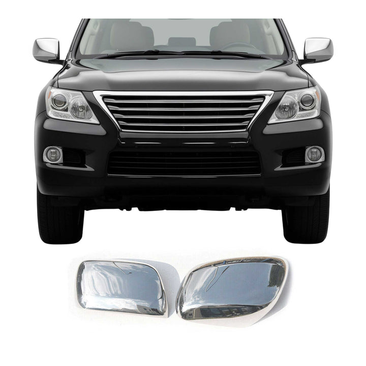 OMAC USA  W/O Signal Side Mirror Cover Caps Stainless Steel for Land Cruiser (2008-2021)