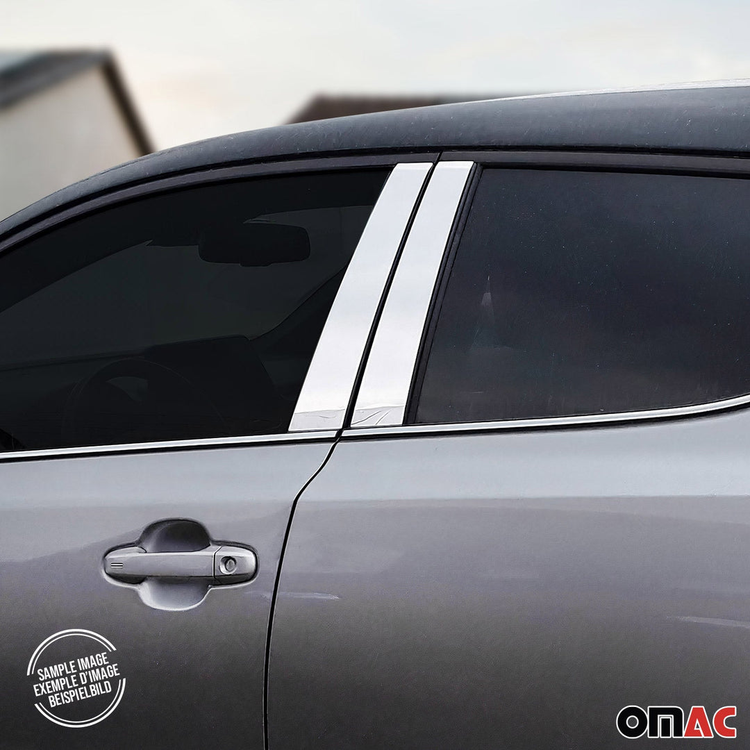 2019-2025 Toyota RAV4 Window B Pillar Posts Door Trim Cover Stainless Steel Silver 4x