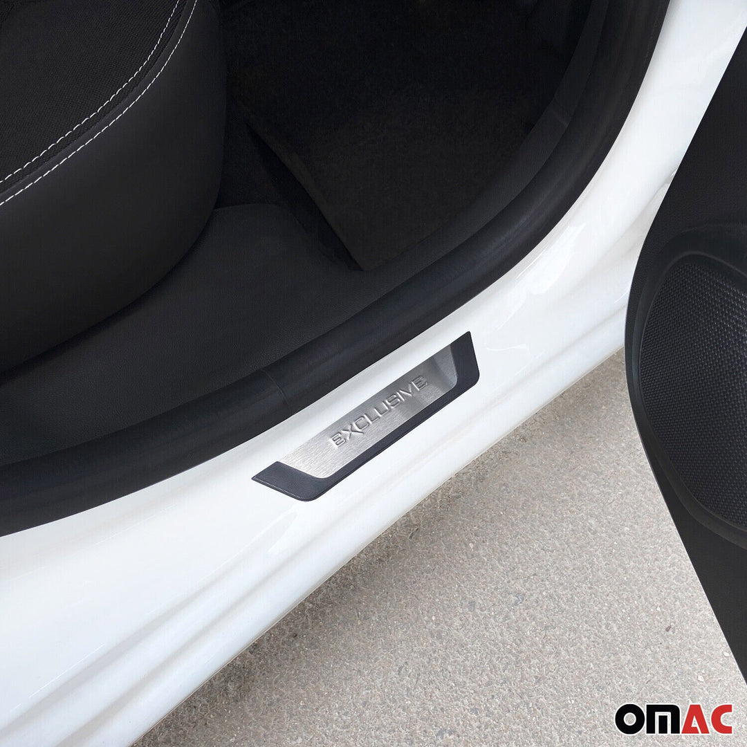 Toyota 4Runner Avalon Door Sill Scuff Plate Scratch Protector Exclusive Brushed Stainless Steel 4Pcs