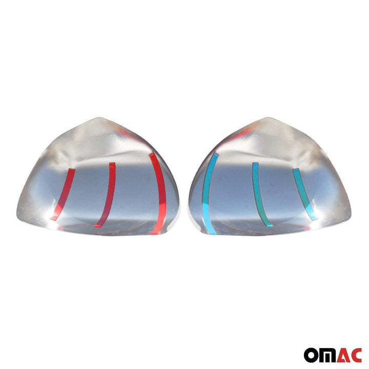 OMAC USA Side Mirror Cover Caps Stainless Steel Silver 2 Pcs for GX470 (2003-2009)