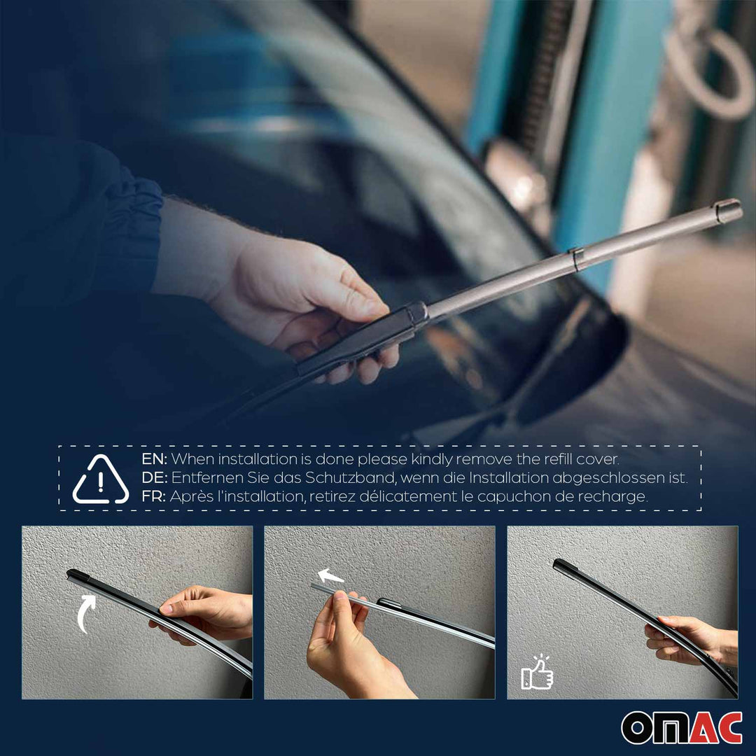 2000-2005 Toyota RAV4 Front & Rear Windshield Wiper Blades Set
