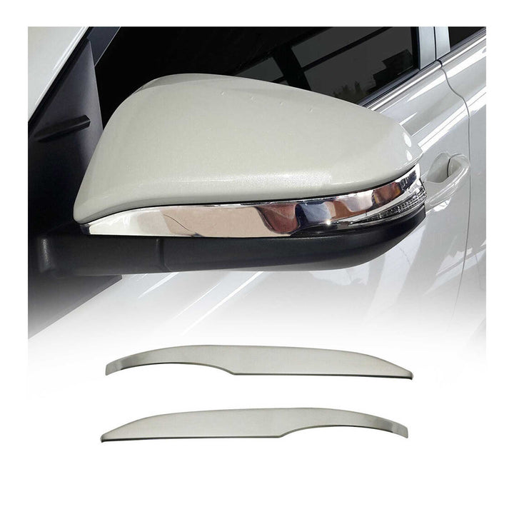 2014-2018 Toyota 4Runner Side Mirror Cover Caps Stainless Steel Silver 2 Pcs