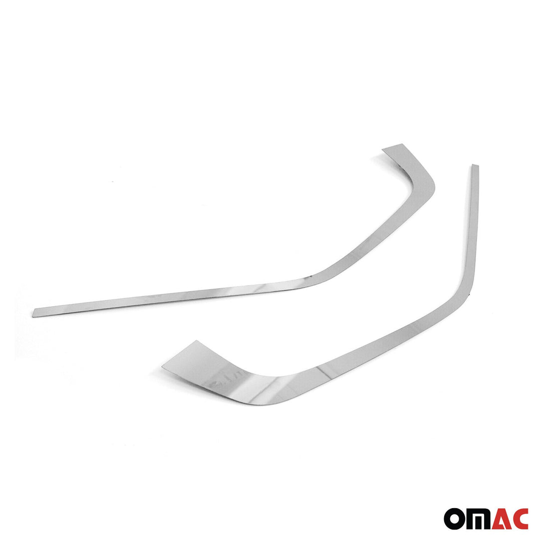 2019-2025 Toyota RAV4 Front Bumper Grill Trim Molding Steel Silver 2 Pcs