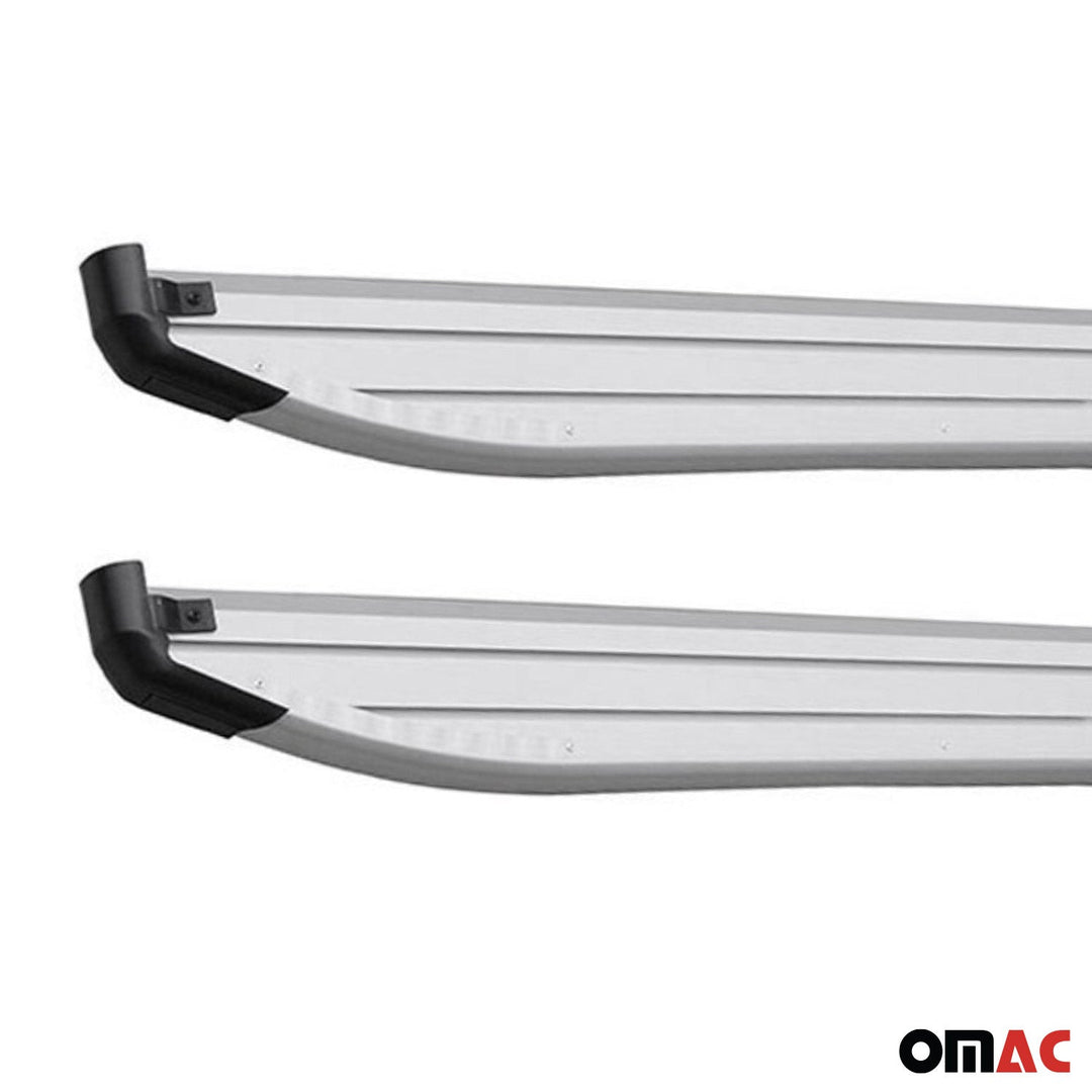 2019-2025 Toyota RAV4 Hybrid Running Boards Side Steps Silver & Black
