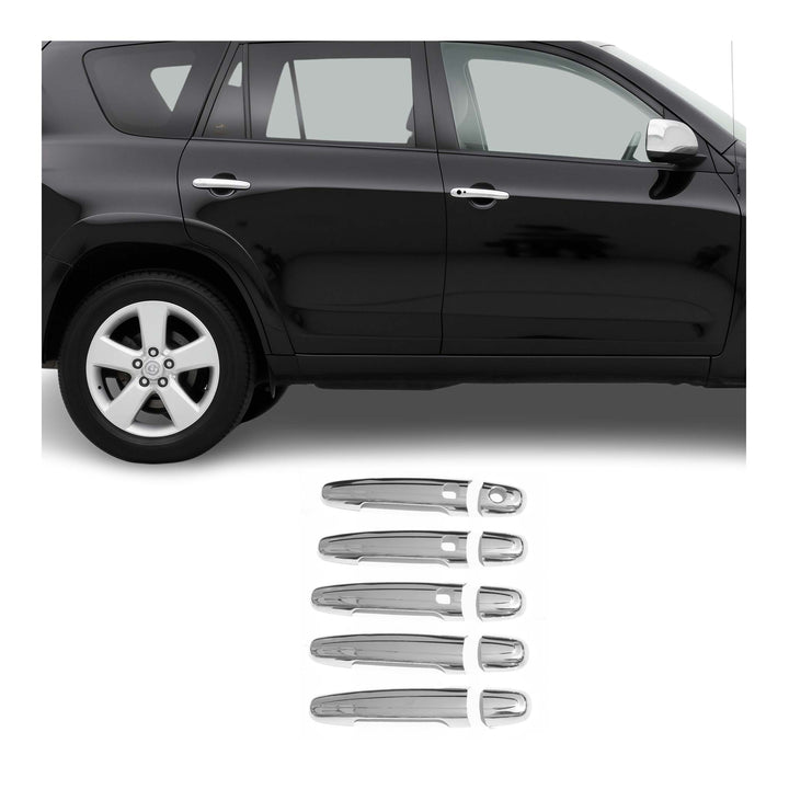 OMAC USA Car Door Handle Cover Protector Stainless Steel Chrome Keyless for Rav4 (2006-2012)