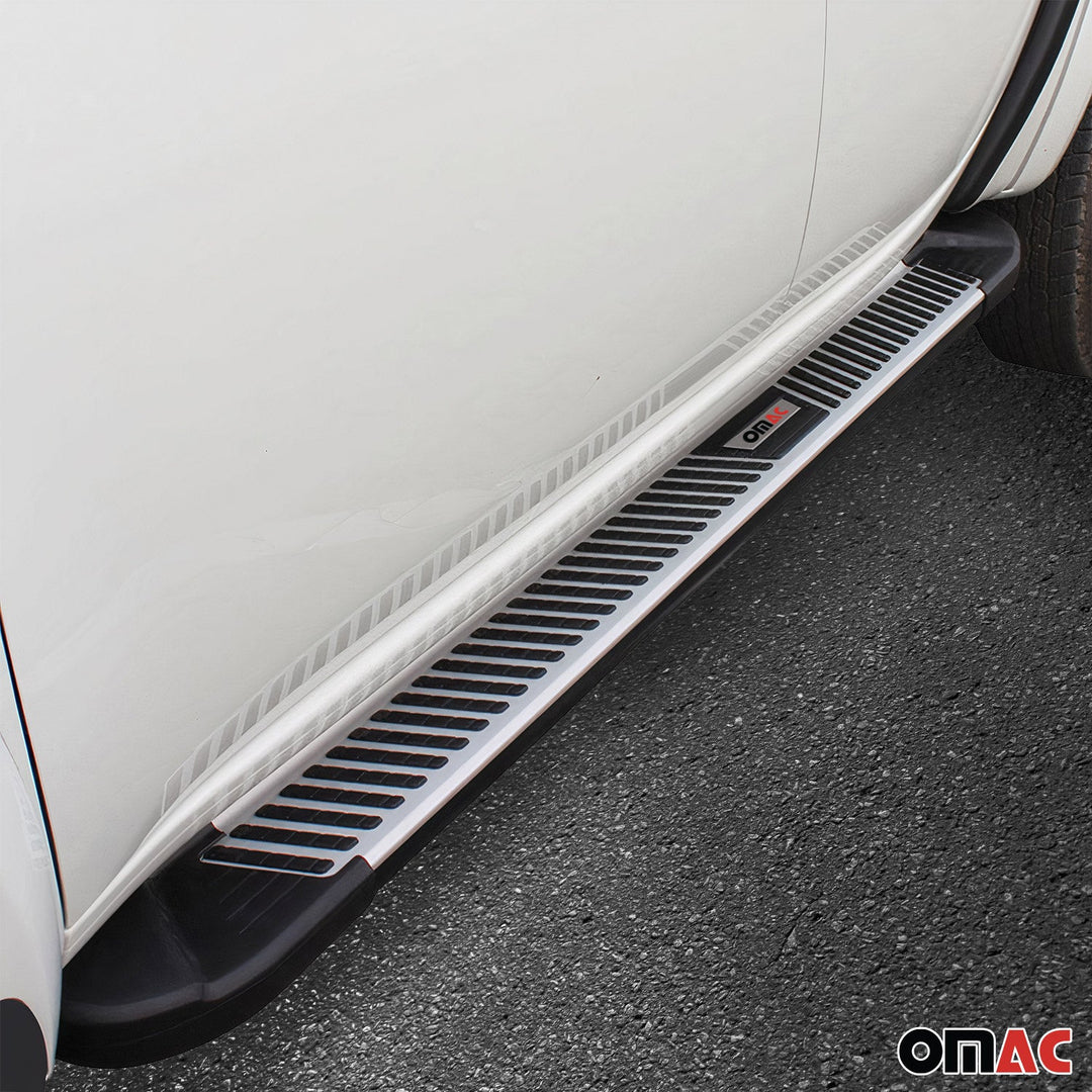 2019-2025 Toyota RAV4 Hybrid Running Boards Side Steps Silver & Black
