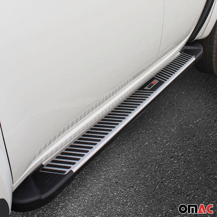2019-2025 Toyota RAV4 Hybrid Running Boards Side Steps Silver & Black