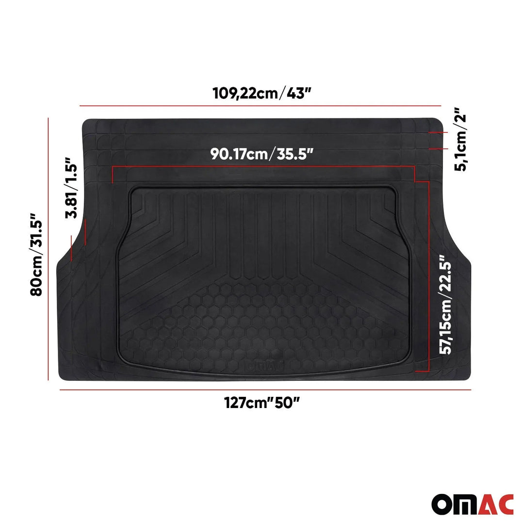 Toyota Tacoma Universal Cargo Mats Liner All Weather Black Rubber