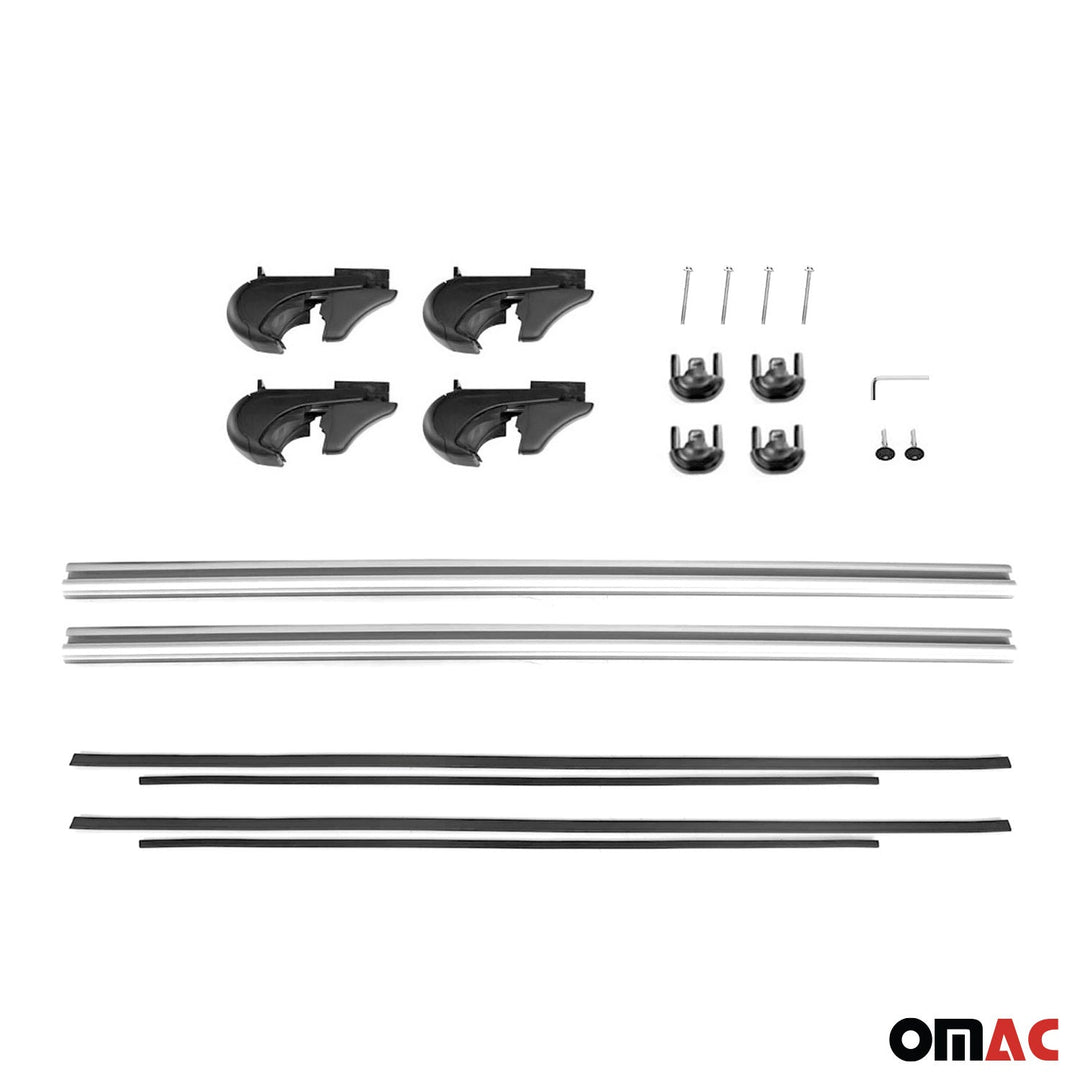 OMAC USA Roof Rack Cross Bars Silver for RAV4 (2013-2018)
