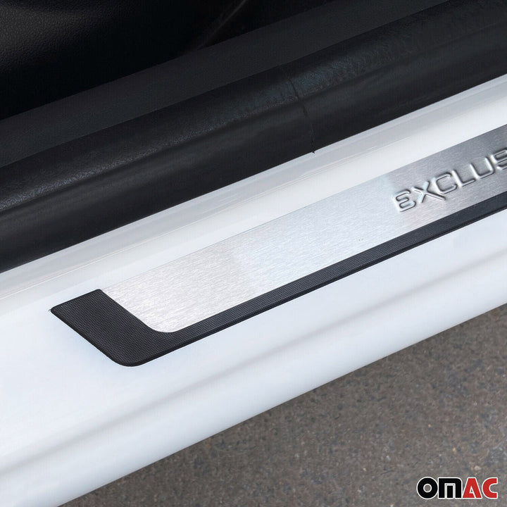 Toyota 4Runner Avalon Door Sill Scuff Plate Scratch Protector Exclusive Brushed Stainless Steel 4Pcs