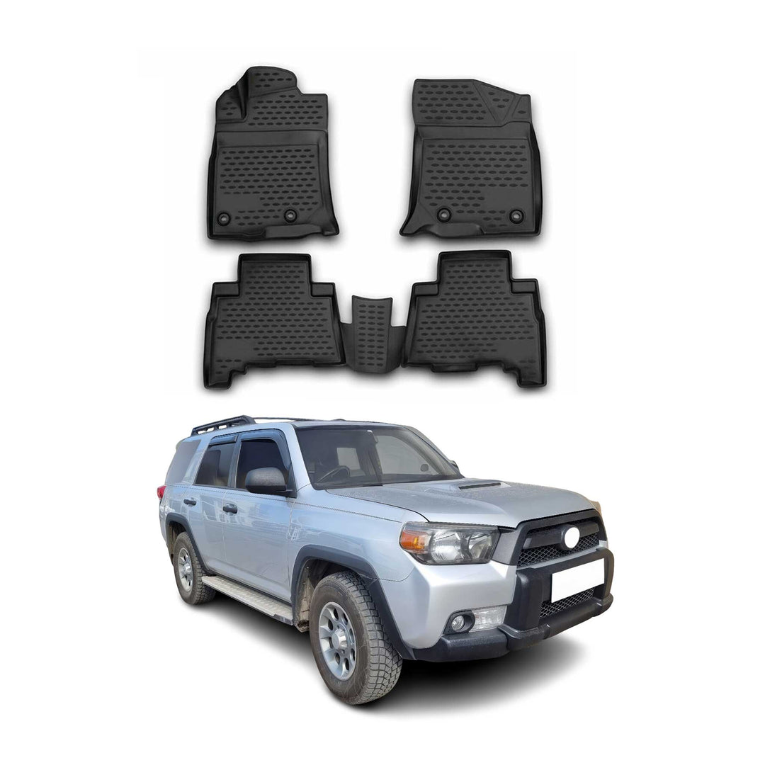 OMAC USA Floor Mats Liners Full Set All Weather Black for GX460 (2010-2019)