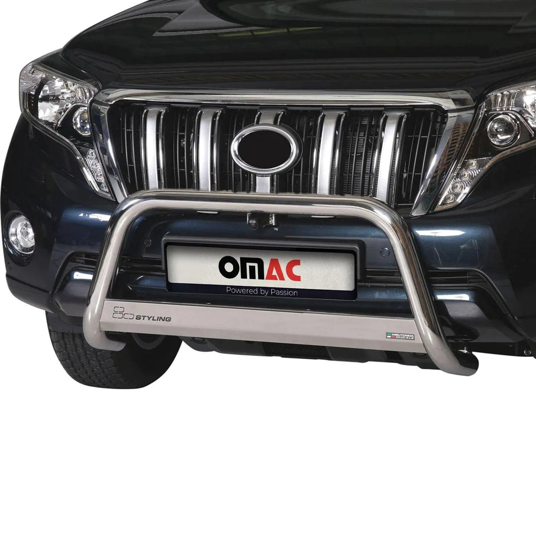 OMAC USA Bull Bar Push Front Bumper Grille Silver 1 Pc for GX460 (2014-2019)