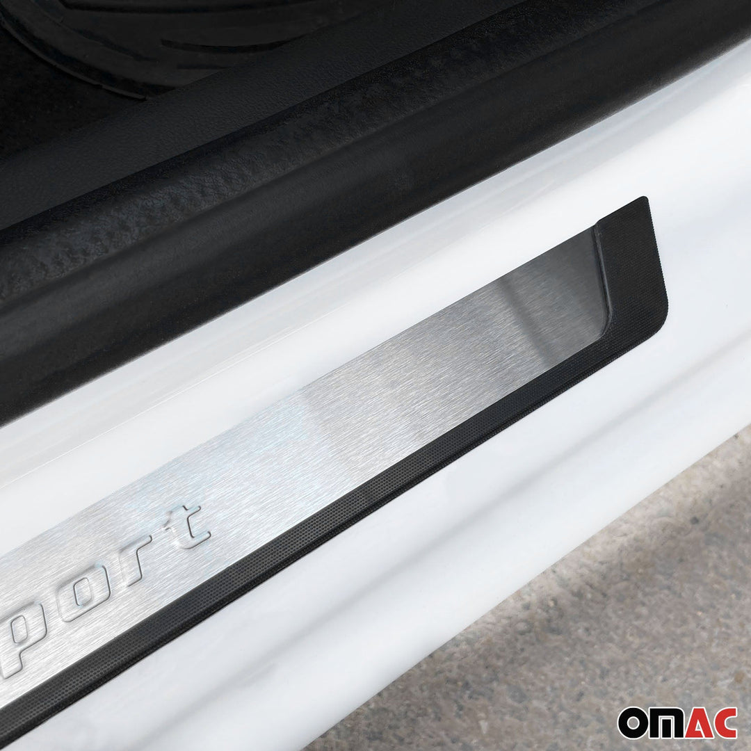 Toyota C-HR RAV4 Door Sill Scuff Plate Scratch Protector Sport Brushed Stainless Steel 4Pcs