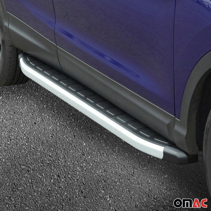 2013-2018 Toyota RAV4 Running Boards Side Steps Silver & Black