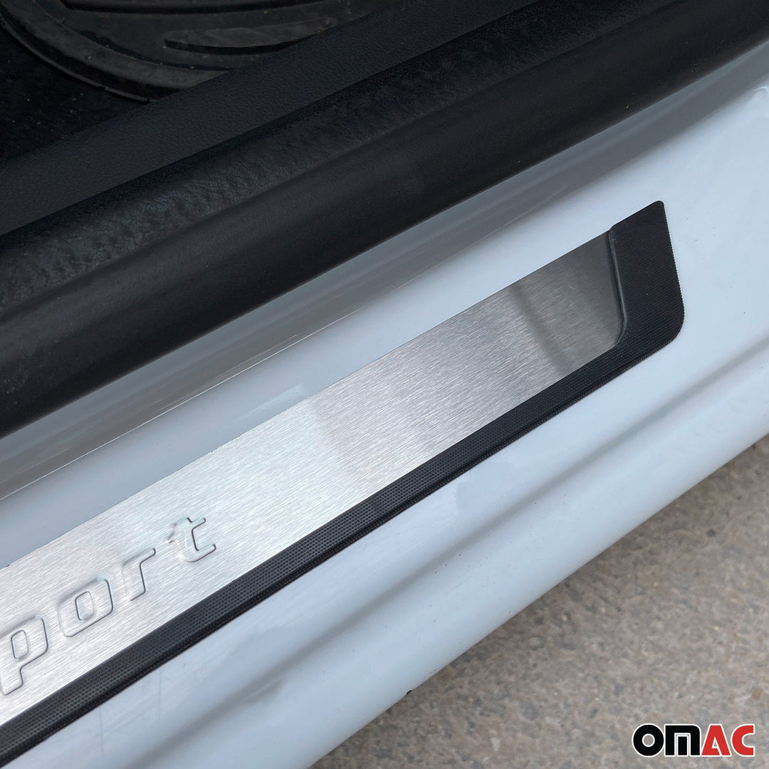 Toyota Tacoma Door Sill Scuff Plate Scratch Protector Sport Stainless Steel Silver 2 Pcs