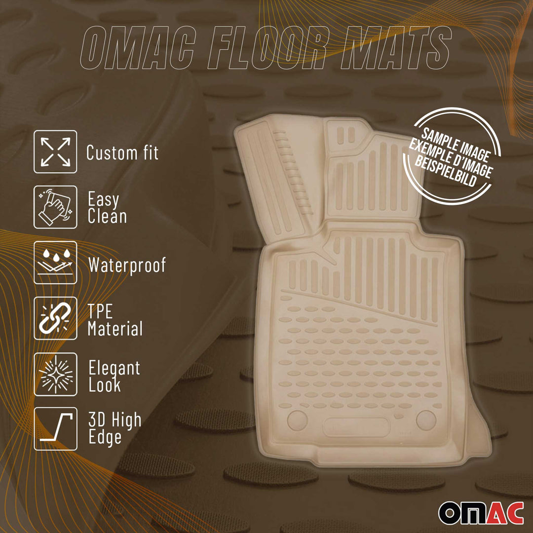 2006-2012 Toyota RAV4 Long Floor Mats Liners Full Set All Weather Beige
