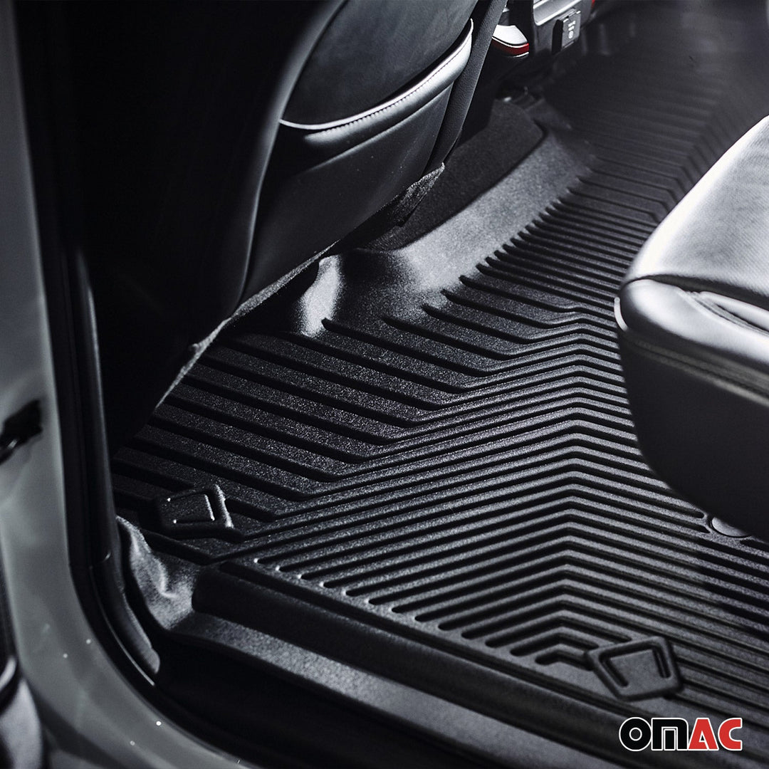 2022-2026 Toyota Tundra Premium Floor Mats Liners First and Second Row Set Black