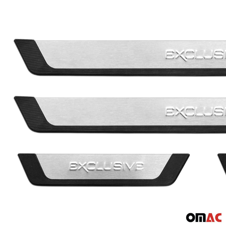 Toyota 4Runner Avalon Door Sill Scuff Plate Scratch Protector Exclusive Brushed Stainless Steel 4Pcs