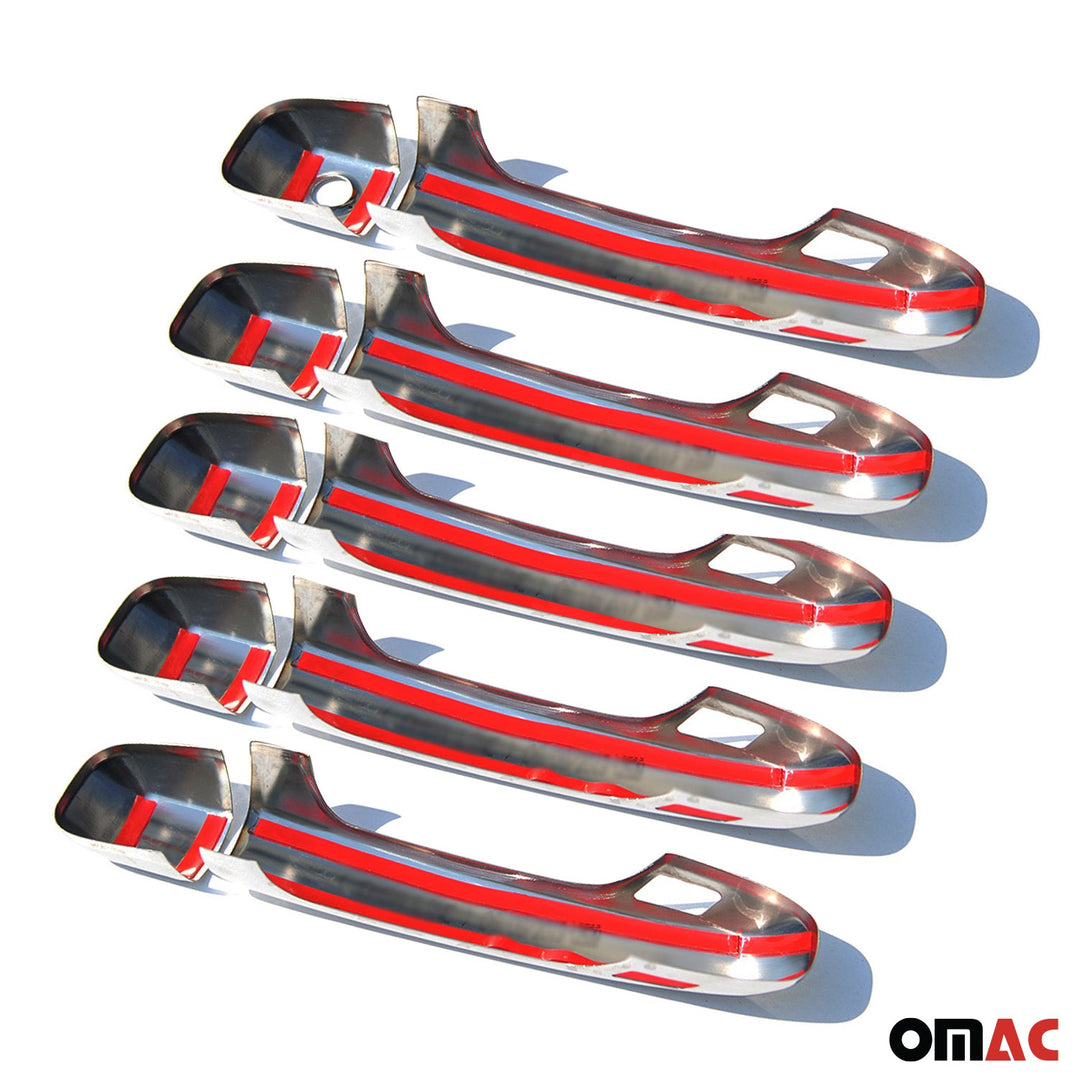 OMAC USA Car Door Handle Cover Protector Stainless Steel Chrome 8 Pcs for GX460