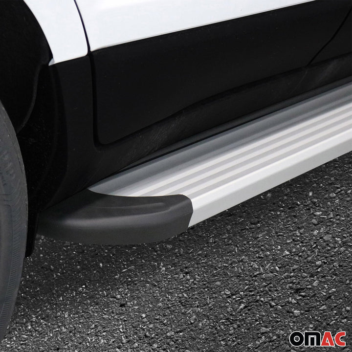 2019-2025 Toyota RAV4 Hybrid Running Boards Side Steps Silver