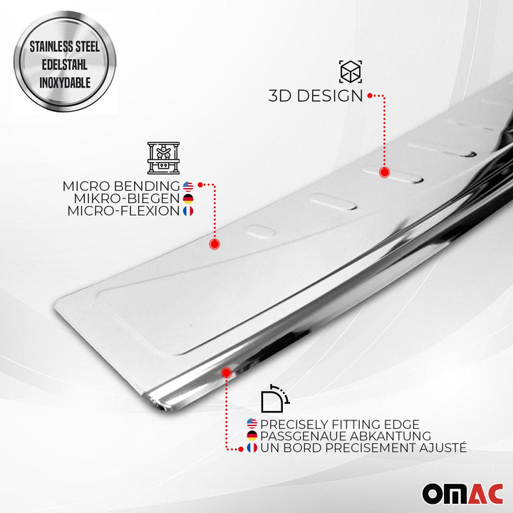 2019-2025 Toyota RAV4 Rear Bumper Sill Cover Protector Guard Stainless Steel