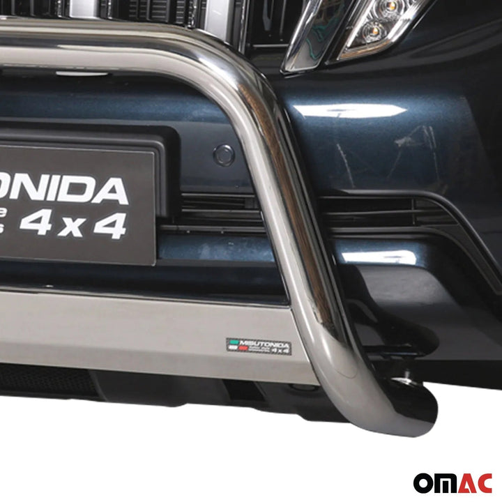 OMAC USA Bull Bar Push Front Bumper Grille Silver 1 Pc for GX460 (2014-2019)