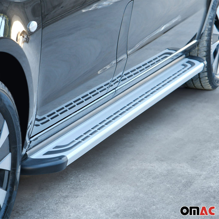 2019-2025 Toyota RAV4 Hybrid Running Boards Side Steps Silver