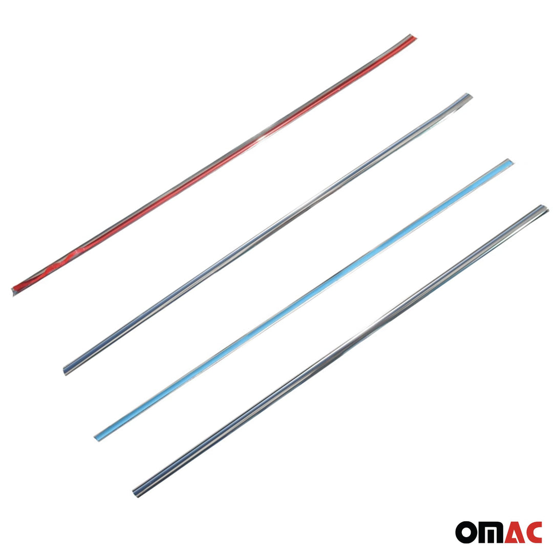 2006-2012 Toyota RAV4 Window Molding Trim Streamer Chrome Stainless Steel Silver 4 Pcs