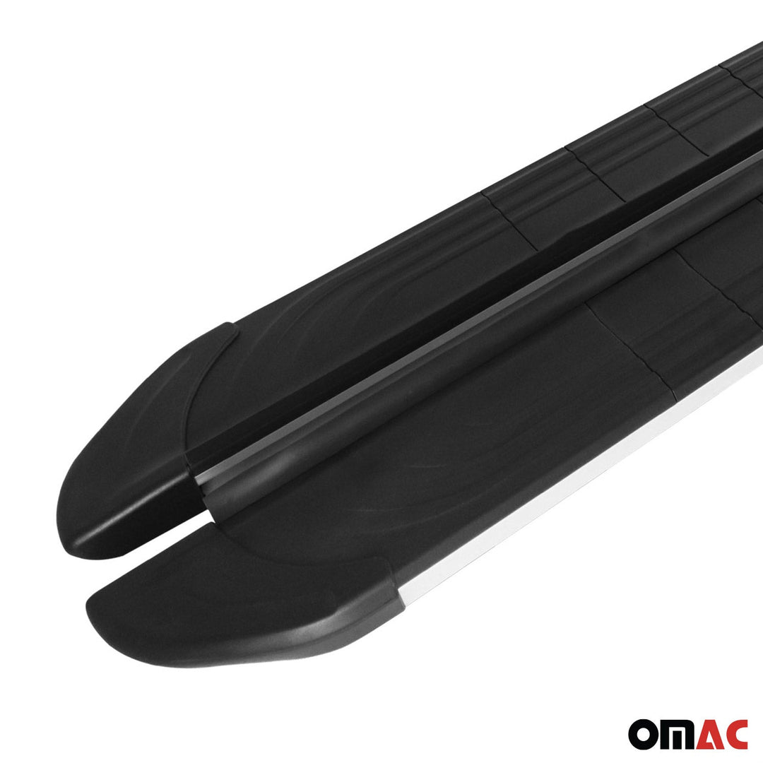 2019-2025 Toyota RAV4 Hybrid Running Boards Side Steps Silver & Black