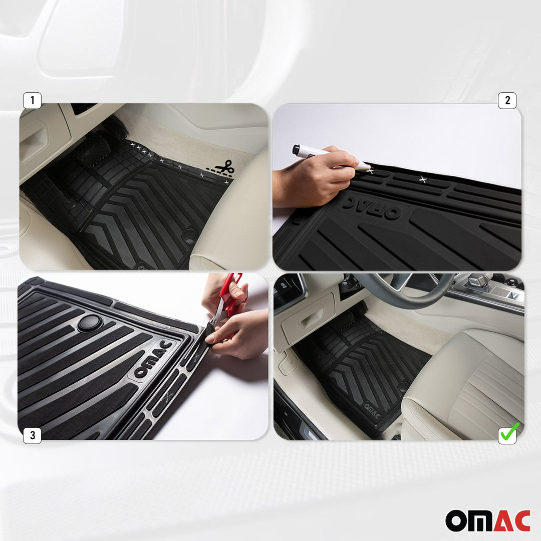 Toyota RAV4 Universal Floor Mats Liner All Weather 3D Black Waterproof 4Pcs