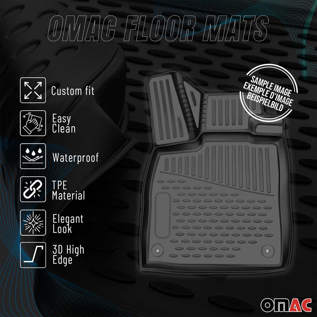 2016-2017 Toyota Tacoma Double Cab Floor Mats Liners Full Set All Weather
