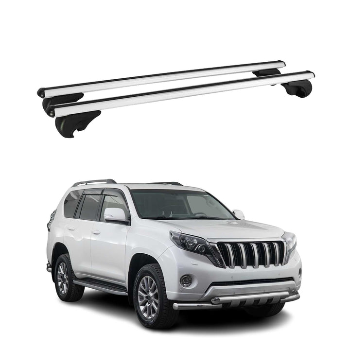 2008-2011 Toyota Land Cruiser Roof Rack Cross Bars Silver