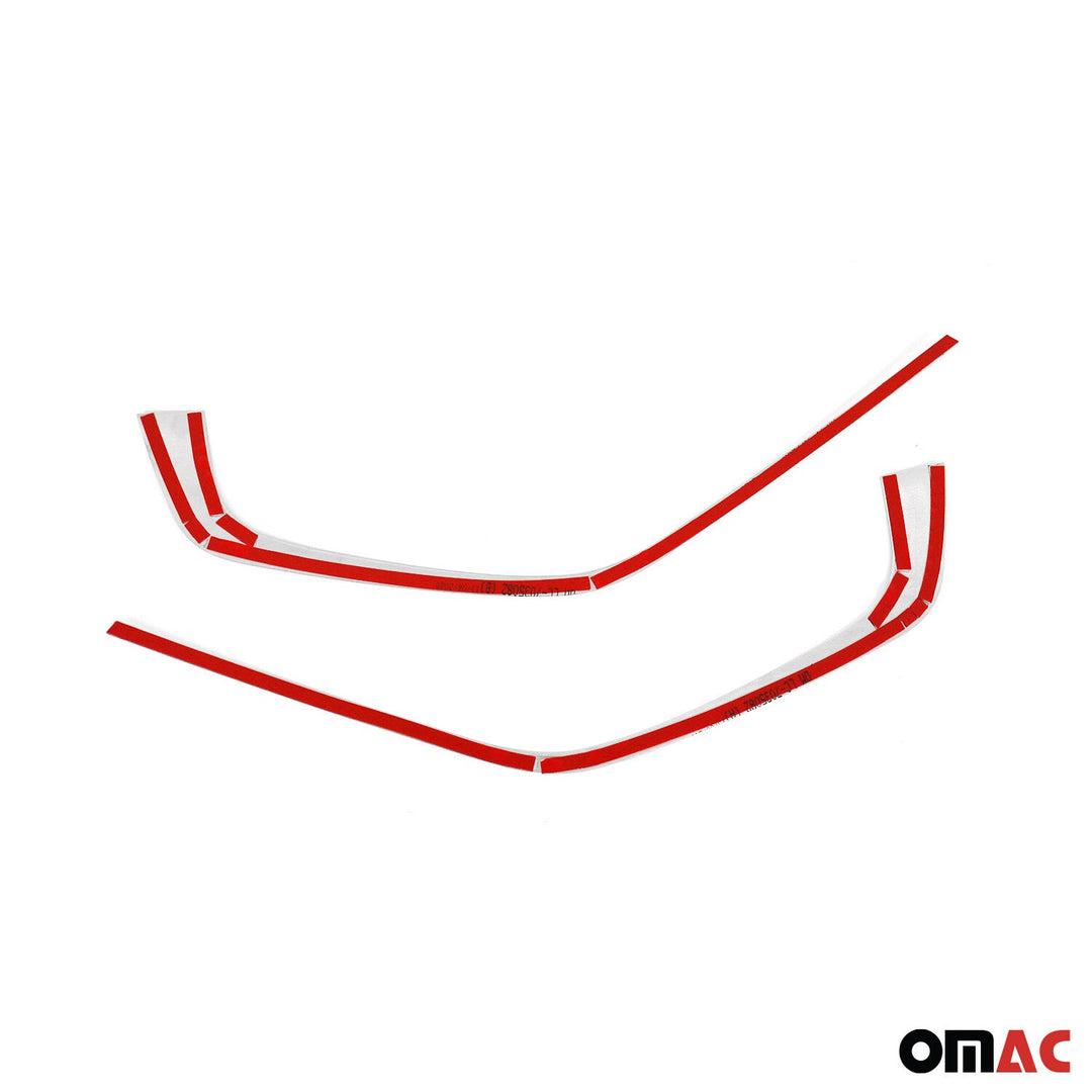 2019-2025 Toyota RAV4 Front Bumper Grill Trim Molding Steel Silver 2 Pcs